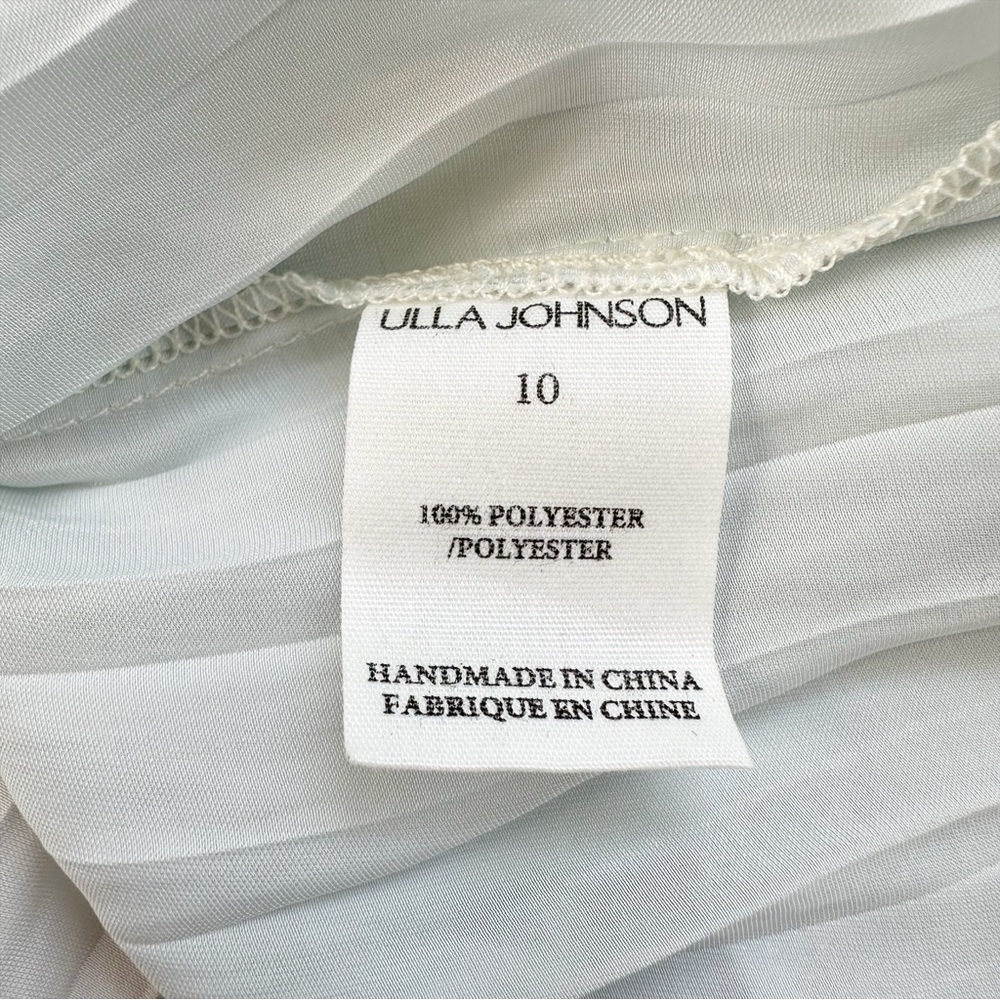 NWT Ulla Johnson Valeria Opal Plisse Satin Pleated Dress Gown Size 10 - Picture 12 of 13